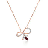Foreva | Classic Ruby & Diamond Infinity Pendant - Nivara
