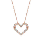 Sneh | Round Lab Grown Diamonds Twisted Heart Pendant - Nivara