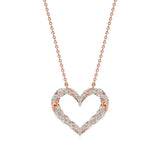 Sneh | Round Lab Grown Diamonds Twisted Heart Pendant - Nivara