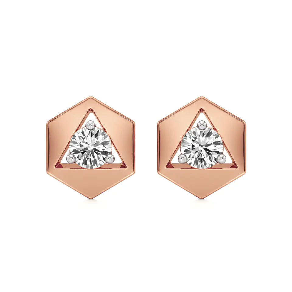 Amaya | Round Solitaire Lab-Grown Diamonds Studs