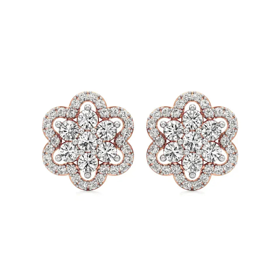 Flora | Round Lab-Grown Diamond Studs - Nivara
