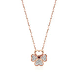 Flora | Floral Design with Center Ruby  Pendant - Nivara