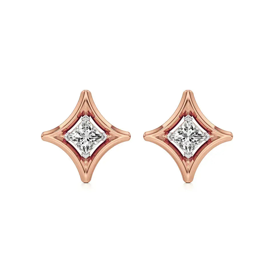 Mode | Princess Lab-Grown Diamond Solitaire Studs - Nivara