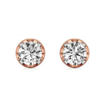 Mirage | Round Solitaire Lab-Grown Diamond Studs - Nivara