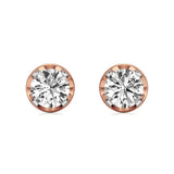 Mirage | Round Solitaire Lab-Grown Diamond Studs - Nivara