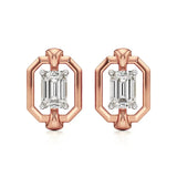Mode | Emerald-Cut Solitaire Lab-Grown Diamond Studs - Nivara