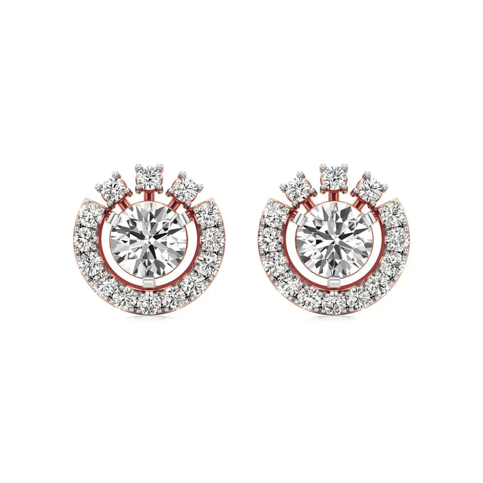 Sol | Round Lab-Grown Diamonds Halo Studs - Nivara