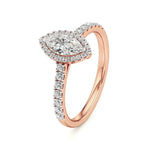 Mira | Round & Marquise Lab-Grown Diamond Halo Ring - Nivara