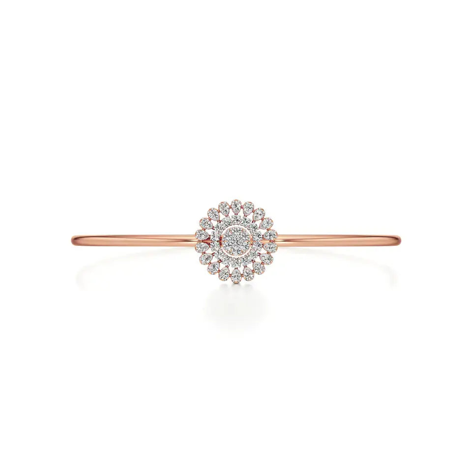 Sol | Classic Round Lab Grown Diamonds Bangle - Nivara