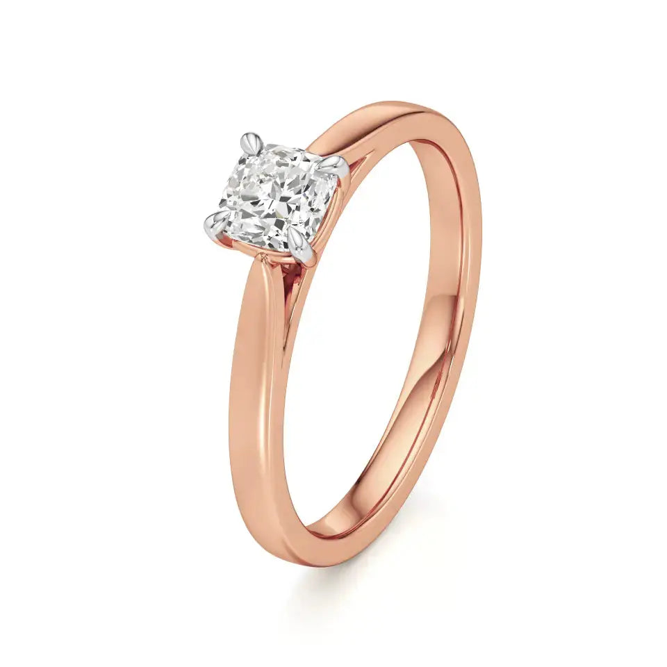 Amora | Cushion Lab-Grown Diamond Solitaire Ring - Nivara