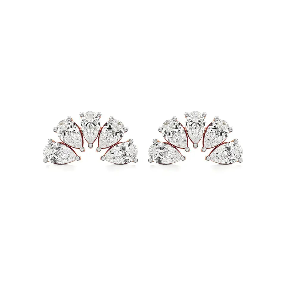 Mode | Round & Marquise Lab-Grown Diamond Swirl Studs - Nivara