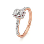 Mira | Emerald Lab-Grown Diamond Halo Ring - Nivara