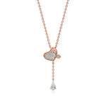 Sneh | Pear & Round Lab Grown Diamonds Tear Drop Pendant - Nivara