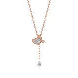 Sneh | Pear & Round Lab Grown Diamonds Tear Drop Pendant - Nivara