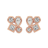 Celestia | Princess, Round and Pear Lab-Grown Diamonds Studs - Nivara