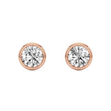 Mirage | Round Lab-Grown Diamond Studs with Bezel Setting - Nivara