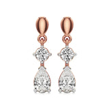 Vanya | Round & Pear Lab-Grown Diamond Tear Drop Studs - Nivara