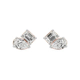 Toi et Moi | Pear & Emerald Lab-Grown Diamond Stud Earrings - Nivara