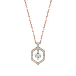 Sneh | Elegant Heart & Round Lab Grown Diamonds Pendant - Nivara