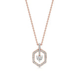 Sneh | Elegant Heart & Round Lab Grown Diamonds Pendant - Nivara