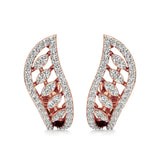 Jess | Round Lab-Grown Diamonds J-Shaped Hoops - Nivara