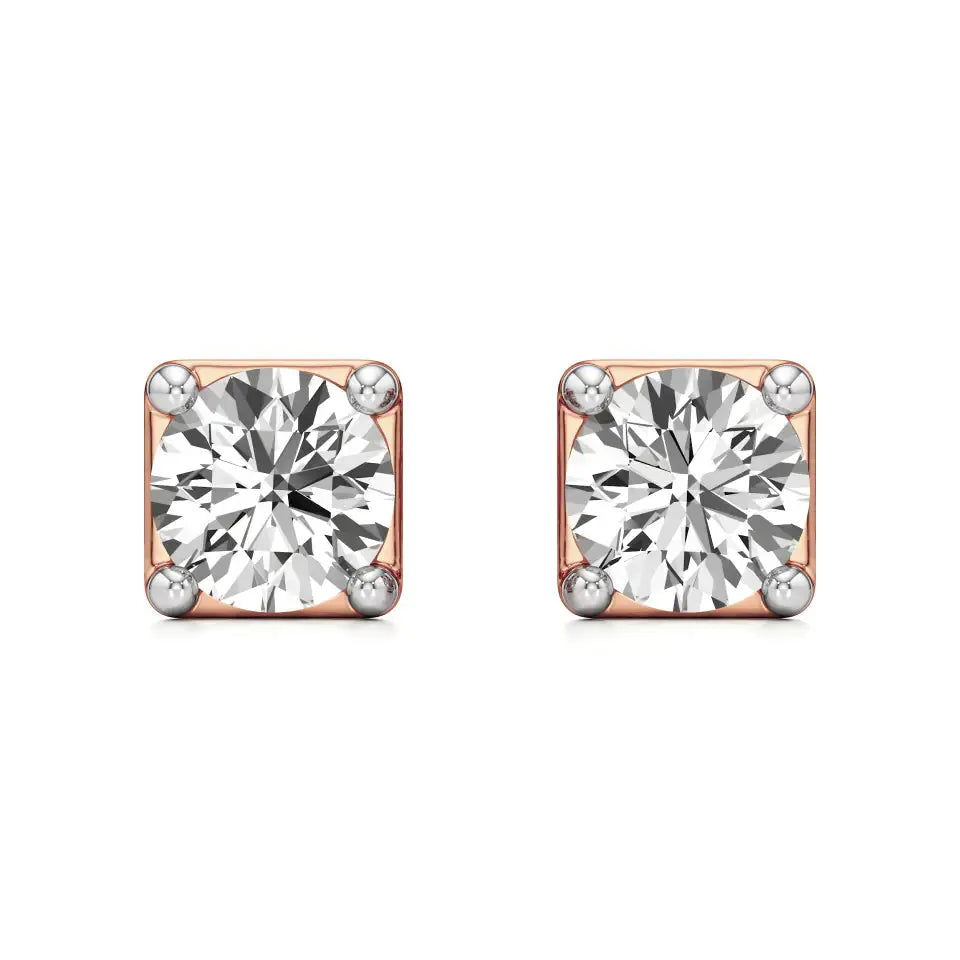Thea | 4-Prong Round Lab-Grown Diamond Stud - Nivara