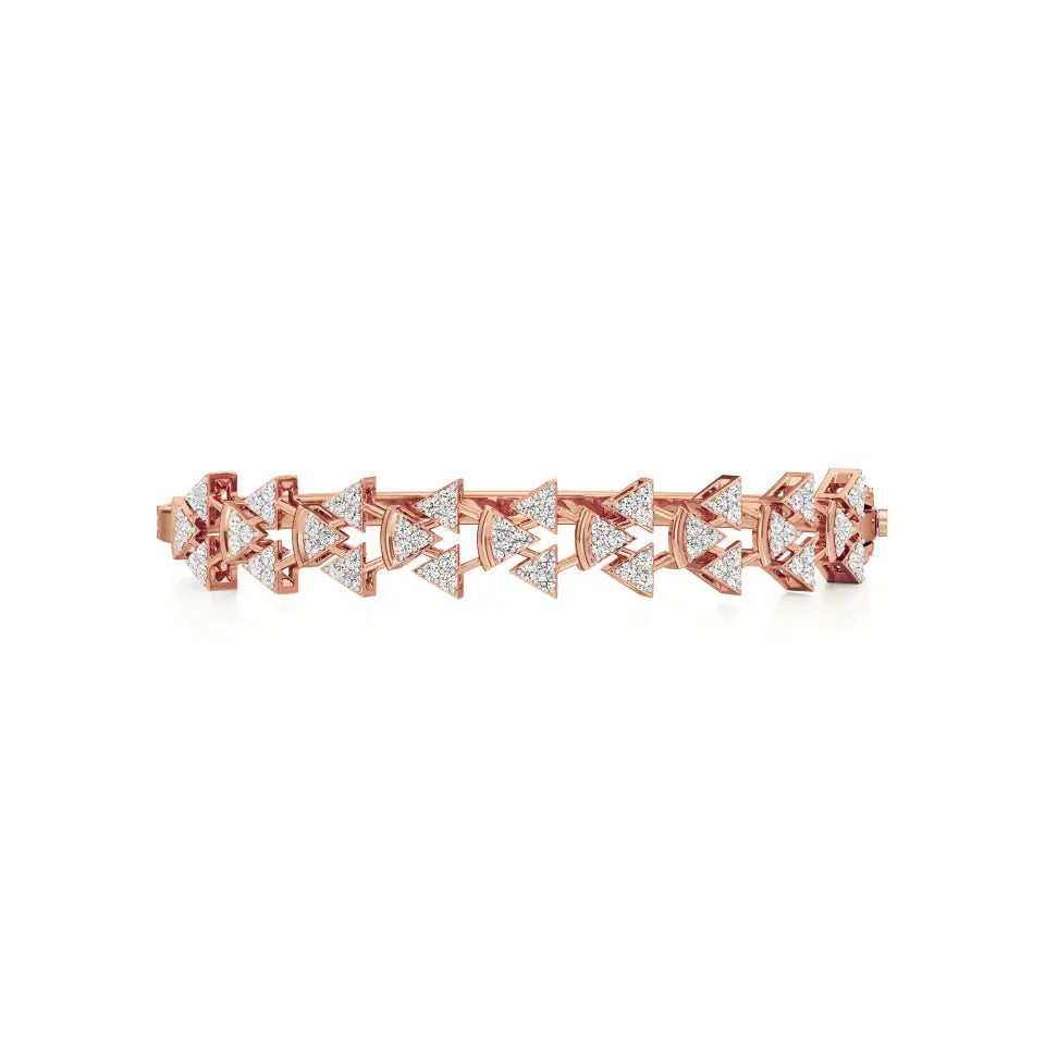 Mode | Elegant Lab Grown Diamonds Triangle Pattern Bangle - Nivara