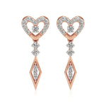 Sneh | Round Lab-Grown Diamonds Dangle Earrings - Nivara
