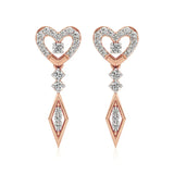 Sneh | Round Lab-Grown Diamonds Dangle Earrings - Nivara
