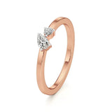 Mode | Round & Pear Lab-Grown Diamond Solitaire Ring - Nivara