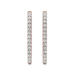 Mode | Round Lab-Grown Diamond Sleek Hoop Earrings - Nivara