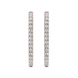 Mode | Round Lab-Grown Diamond Sleek Hoop Earrings - Nivara