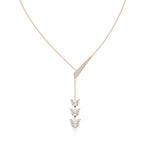 Flora | Pear & Round Lab Grown Diamonds Lotus Petals Necklace - Nivara