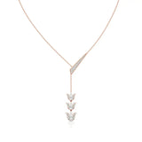 Flora | Pear & Round Lab Grown Diamonds Lotus Petals Necklace - Nivara
