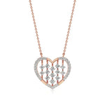 Sneh | Elegant Round Lab Grown Diamonds Heart Pendant - Nivara