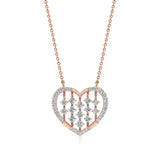 Sneh | Elegant Round Lab Grown Diamonds Heart Pendant - Nivara