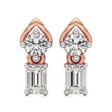Mode | Round & Emerald Lab-Grown Diamond Drop Earrings - Nivara