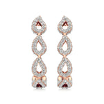 Jess | Round Lab-Grown Diamonds J-Shaped Hoops - Nivara