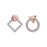 Mode | Round Lab-Grown Diamonds Halo Earrings - Nivara