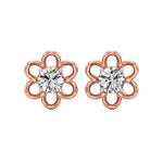 Flora | Round Lab-Grown Diamond Floral Studs - Nivara