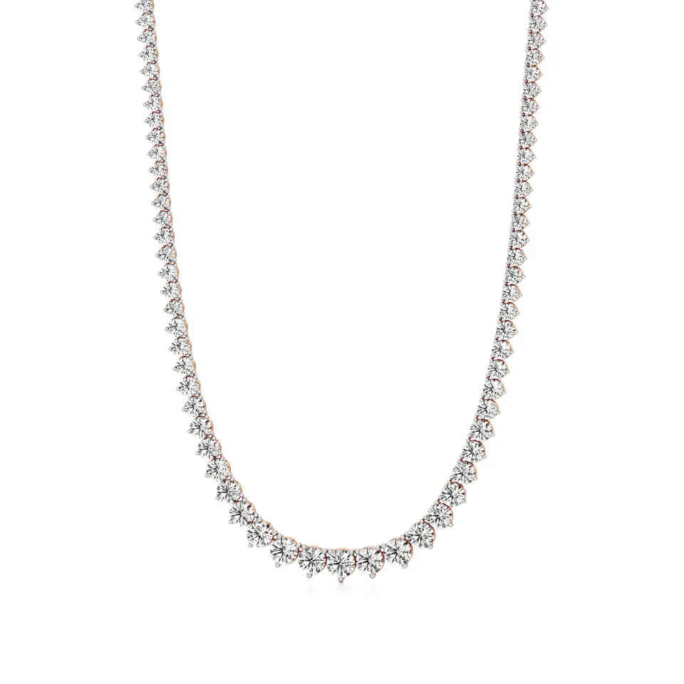 Sutra | Round Lab Grown Diamonds Buttercup Setting Tennis Necklace