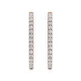 Mode | Round Lab-Grown Diamond Sleek Hoop Earrings - Nivara