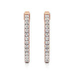 Mode | 32-Round Lab-Grown Diamond Inside-Outside Hoop Earrings - Nivara