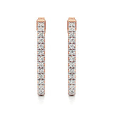 Mode | 32-Round Lab-Grown Diamond Inside-Outside Hoop Earrings - Nivara