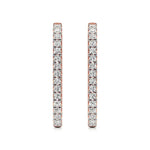 Mode | Round Lab-Grown Diamond Sleek Hoop Earrings - Nivara