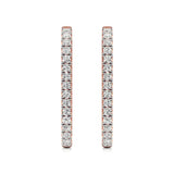 Mode | Round Lab-Grown Diamond Sleek Hoop Earrings - Nivara