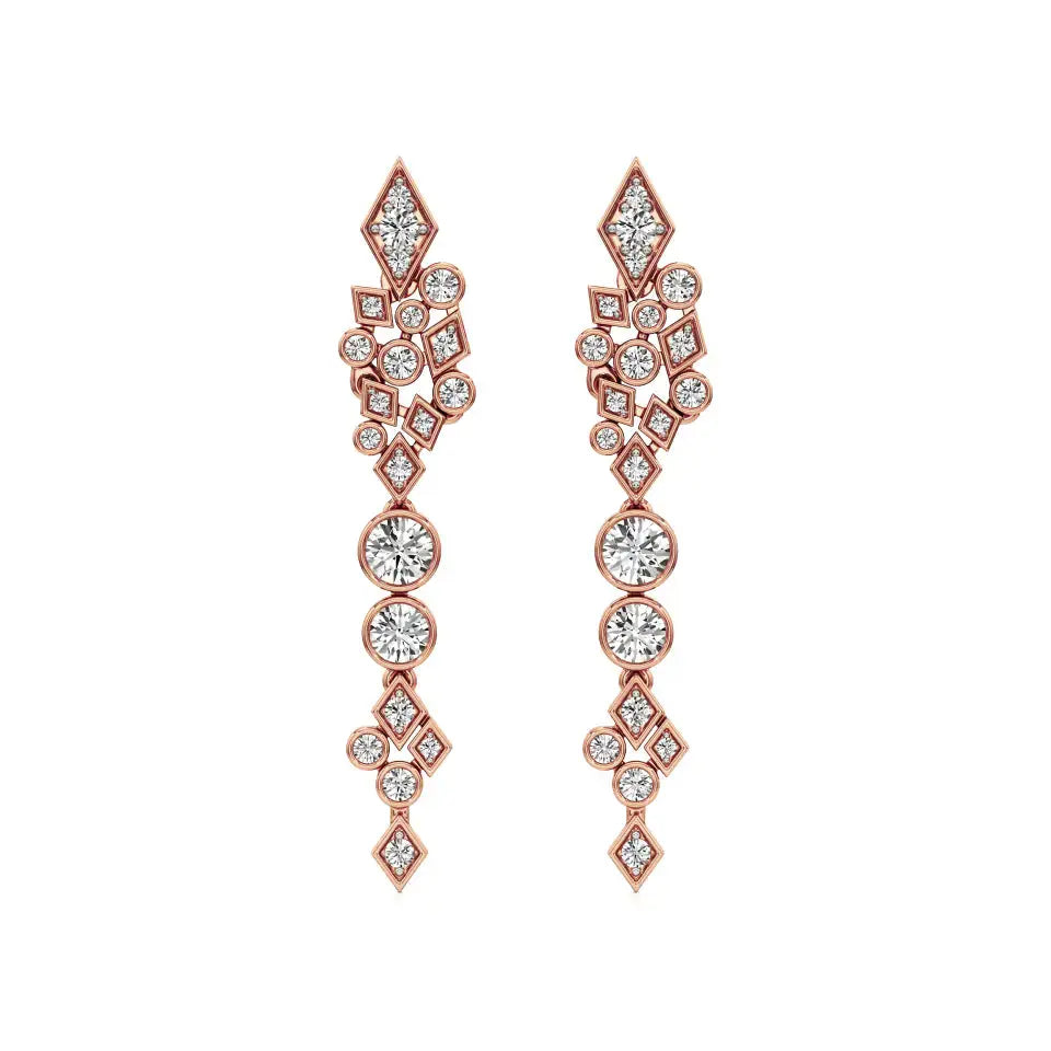 Celestia | Round Lab-Grown Diamonds Danglers - Nivara