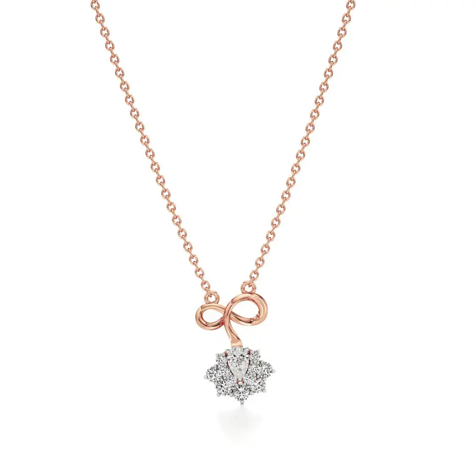 Foreva | Pear & Round Lab Grown Diamonds Infinity  Pendant - Nivara