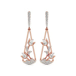 Flora | Pear & Round Lab-Grown Diamond Dangle Earrings - Nivara