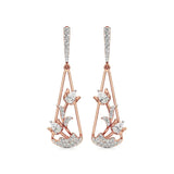 Flora | Pear & Round Lab-Grown Diamond Dangle Earrings - Nivara